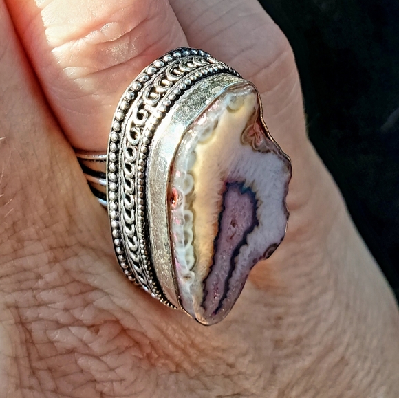 New Solar Agate 925 Silver Ring. - Picture 8 of 12